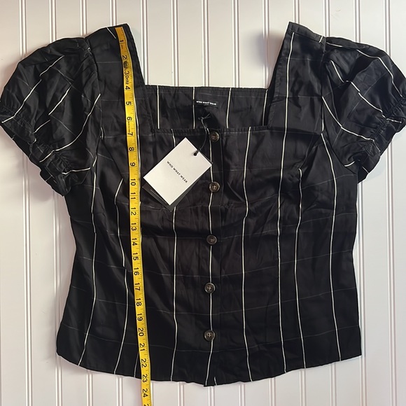 NWT Who What Wear Minimalist Black Plaid button front Top XL - Picture 7 of 7